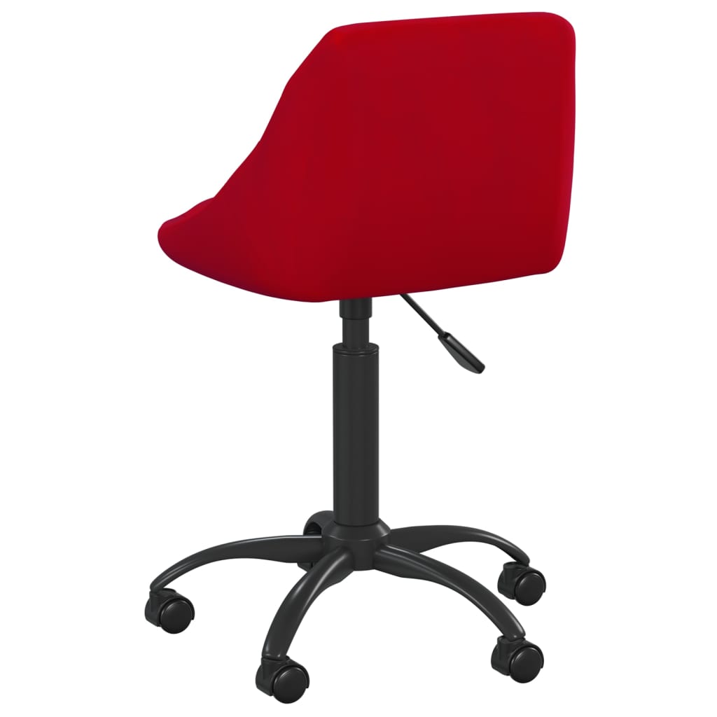 Chaise de bureau Rouge bordeaux Velours