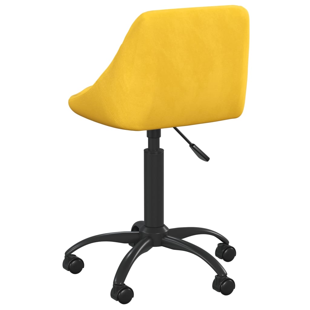 Mustard Yellow Velvet Office Chair