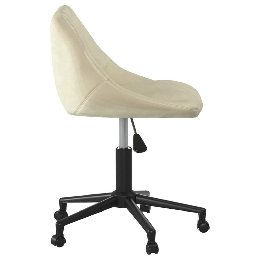 Chaise pivotante de salle à manger Crème Velours