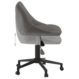 Chaise pivotante de salle à manger Gris foncé Velours