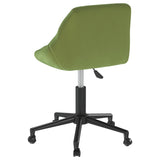 Chaise pivotante de salle à manger Vert clair Velours