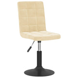 Dining Swivel Chairs Set of 6 Cream Velvet