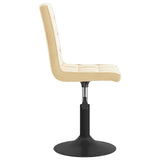 Dining Swivel Chairs Set of 6 Cream Velvet