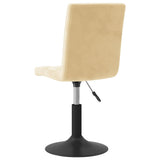 Dining Swivel Chairs Set of 6 Cream Velvet