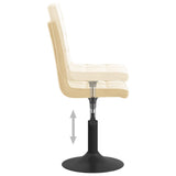 Dining Swivel Chairs Set of 6 Cream Velvet