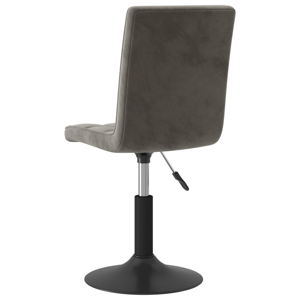 Dining Swivel Chairs Set of 6 Dark Grey Velvet