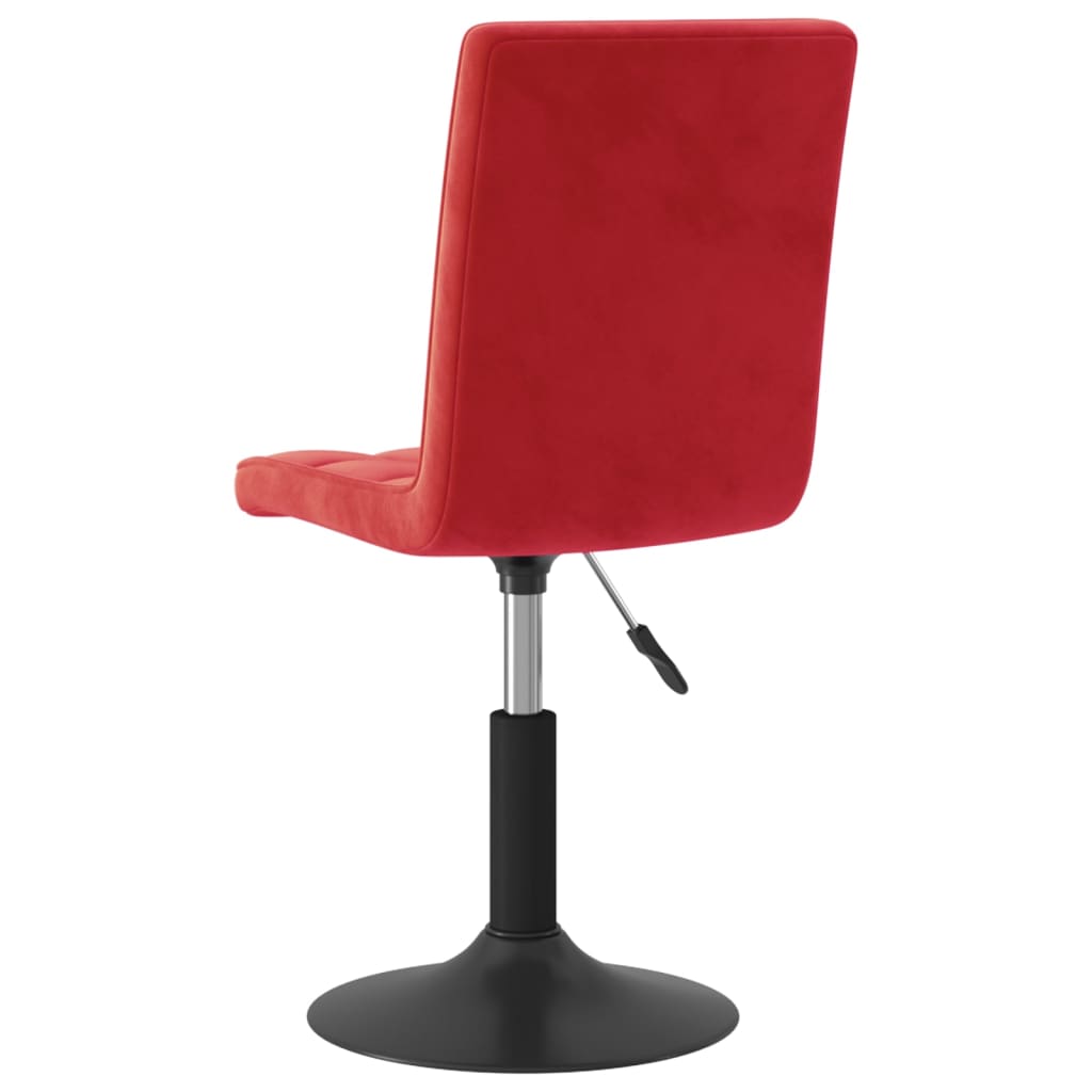 Chaises à manger pivotantes lot de 6 rouge bordeaux velours