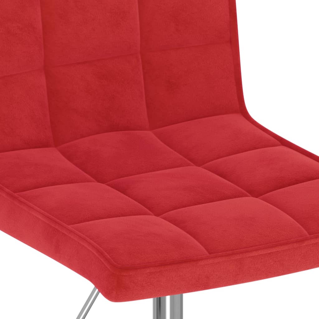 Chaises à manger pivotantes lot de 6 rouge bordeaux velours