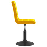 Chaises à manger pivotantes lot de 6 jaune moutarde velours