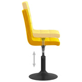 Chaises à manger pivotantes lot de 6 jaune moutarde velours