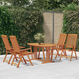 Chaises de jardin pliables lot de 4 Bois d'eucalyptus massif