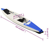 Kayak gonflable bleu 424x81x31 cm polyester