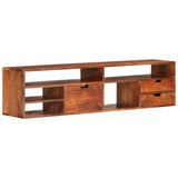 Meuble TV 140x30x35 cm Bois d'acacia massif