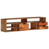 Meuble TV 140x30x35 cm Bois d'acacia massif