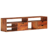 Meuble TV 140x30x35 cm Bois d'acacia massif