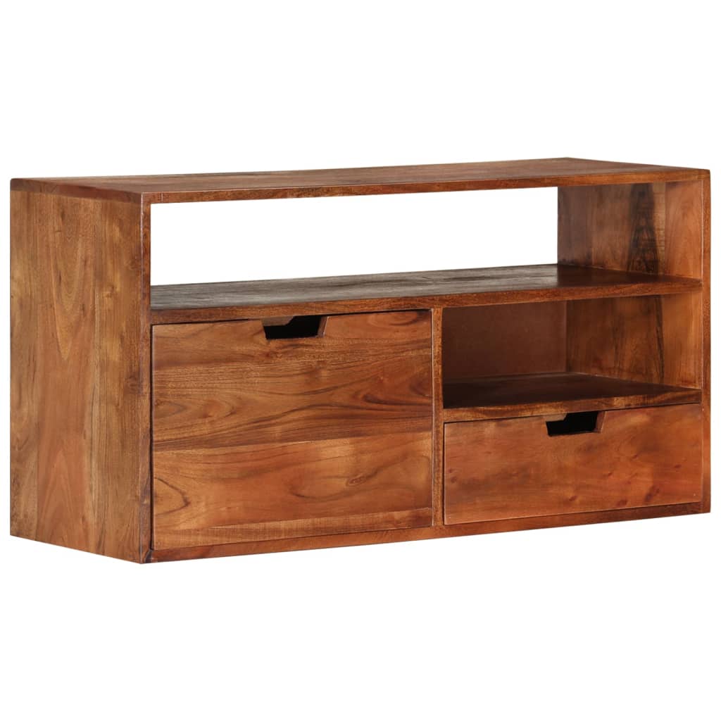 Meuble TV 80x30x42 cm Bois d'acacia massif