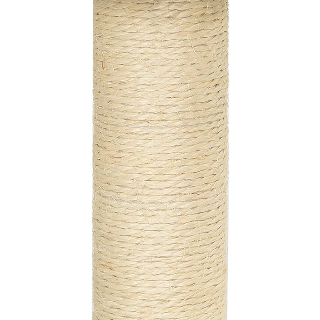 Arbre à chat avec griffoirs en sisal Gris foncé 92 cm