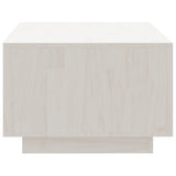 Table basse blanc 110x50x33,5 cm bois de pin massif