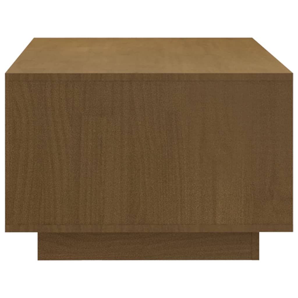 Table basse marron miel 110x50x33,5 cm bois de pin massif