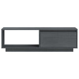 Meuble TV Gris 110x30x33,5 cm Bois de pin massif