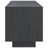 Meuble TV Gris 110x30x33,5 cm Bois de pin massif