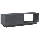 Meuble TV Gris 110x30x33,5 cm Bois de pin massif