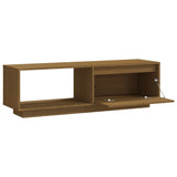 Meuble TV Marron miel 110x30x33,5 cm Bois de pin massif