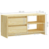 TV cabinet 80x31x39 cm solid pine wood