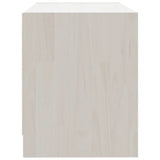 Meuble TV Blanc 80x31x39 cm Bois de pin massif