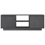 Meuble TV Gris 110x30x40 cm Bois de pin massif