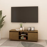 Honey Brown TV Cabinet 110x30x40 cm Solid Pine Wood