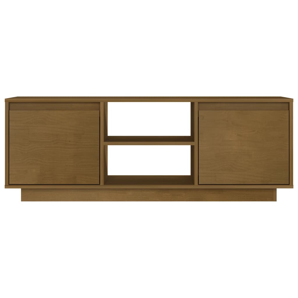 Honey Brown TV Cabinet 110x30x40 cm Solid Pine Wood