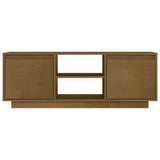 Honey Brown TV Cabinet 110x30x40 cm Solid Pine Wood