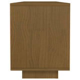 Meuble TV Marron miel 110x30x40 cm Bois de pin massif