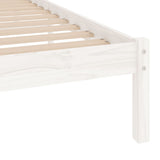 Cadre de lit sans matelas blanc bois massif