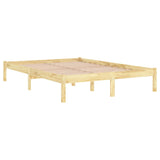 Cadre de lit sans matelas bois massif 140x190 cm