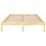 Cadre de lit sans matelas bois massif 140x190 cm