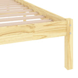 Cadre de lit sans matelas bois massif 90x200 cm