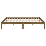 Bed frame without mattress honey brown solid wood 120x200 cm