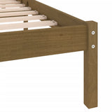 Bed frame without mattress honey brown solid wood 120x200 cm