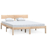 Cadre de lit sans matelas bois massif 120x200 cm