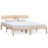 Cadre de lit sans matelas bois massif 140x200 cm