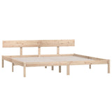 Cadre de lit sans matelas bois massif 200x200 cm