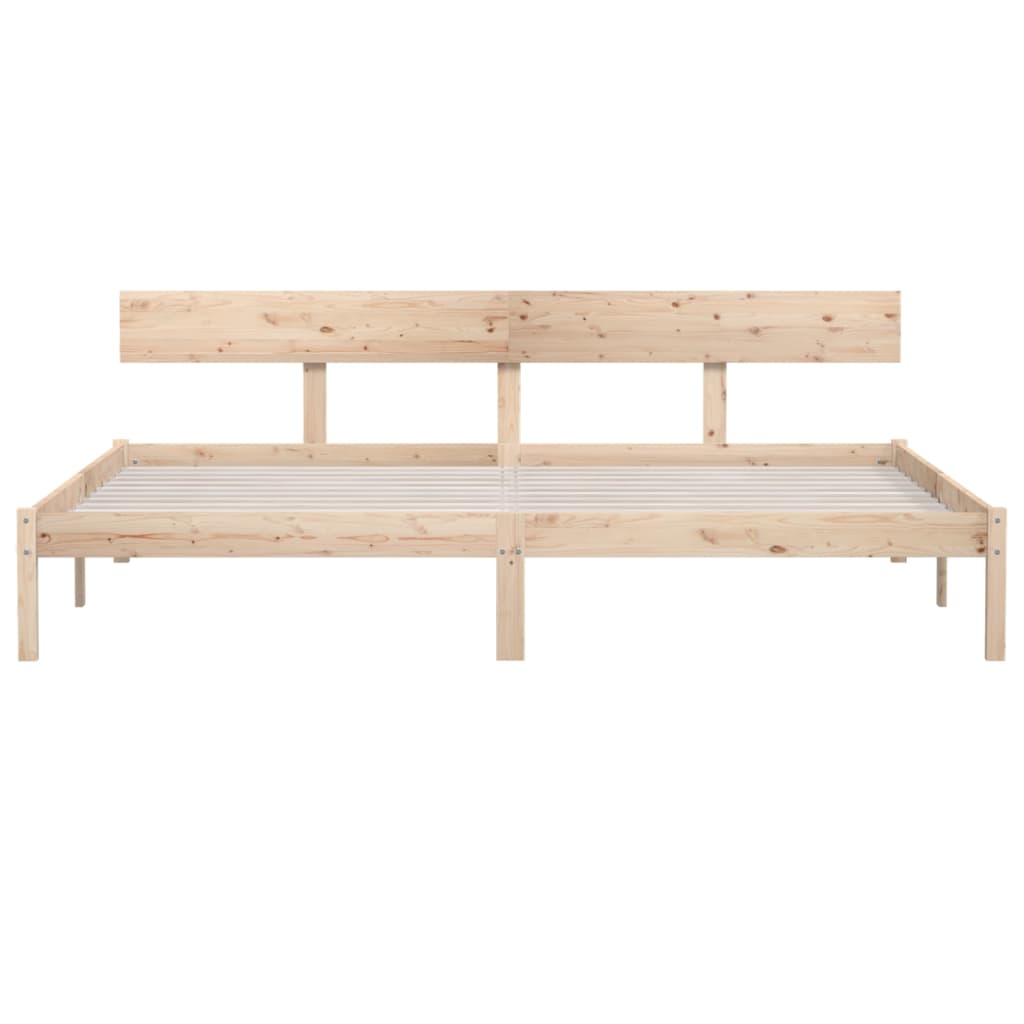 Cadre de lit sans matelas bois massif 200x200 cm