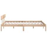 Cadre de lit sans matelas bois massif 200x200 cm