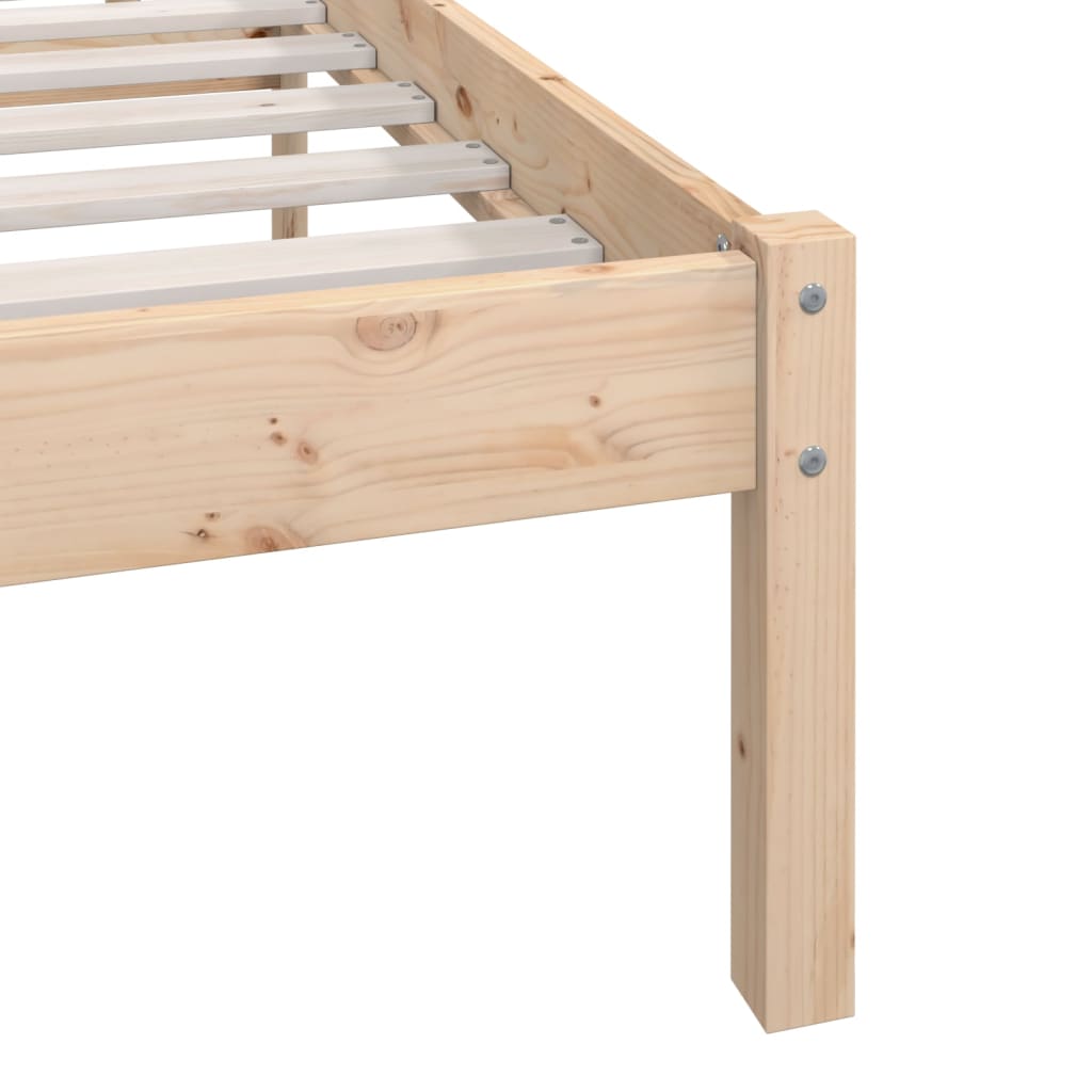 Cadre de lit sans matelas bois massif 200x200 cm