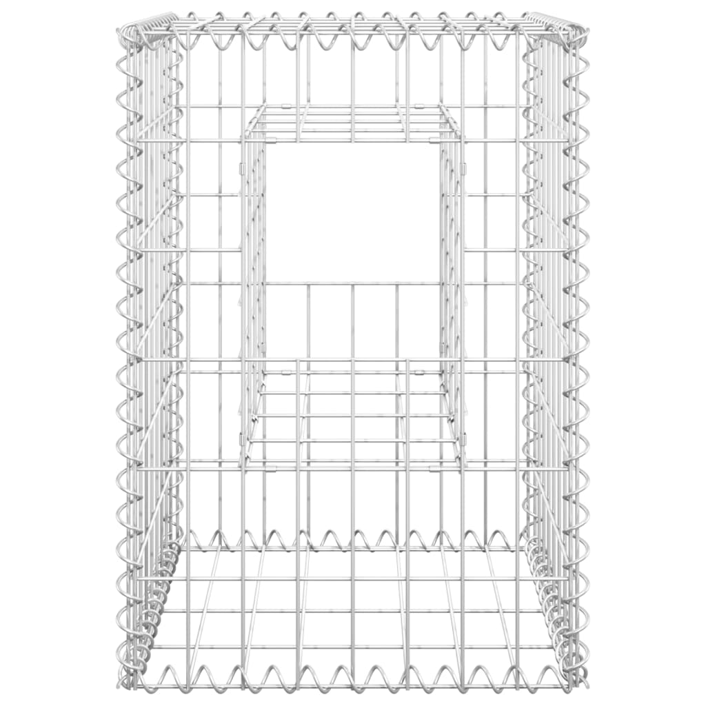 Gabion Basket Posts 2 pcs 40x40x60 cm Iron