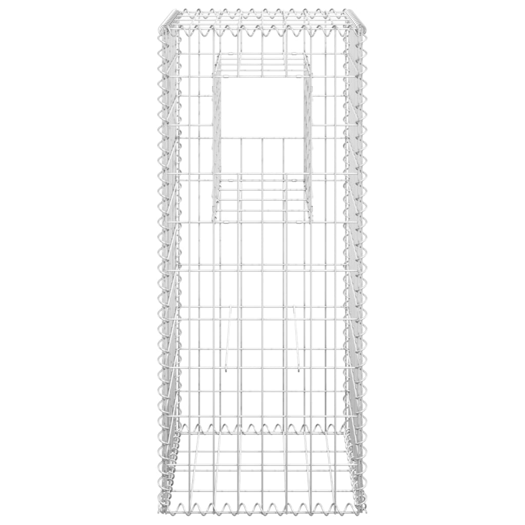 Poteau à panier de gabion 40x40x100 cm Fer