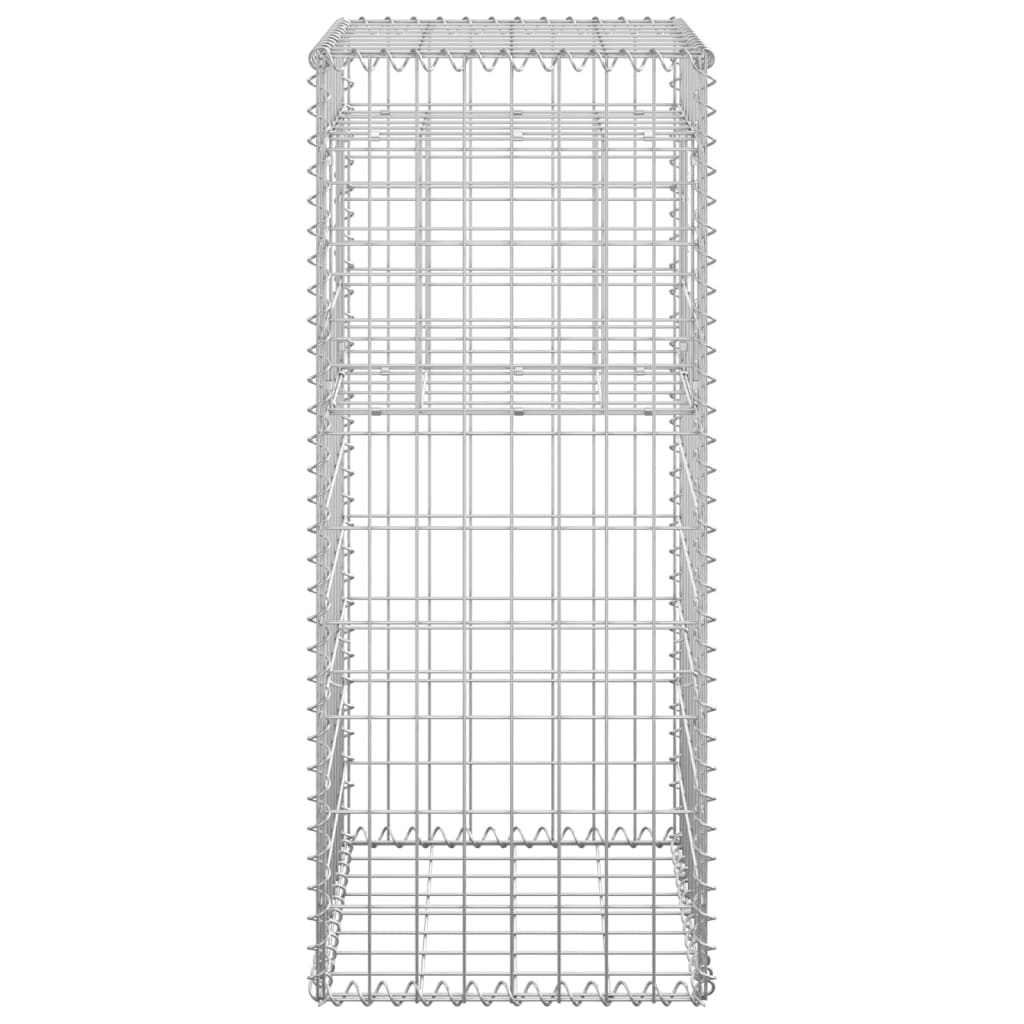 Poteau à panier de gabion 40x40x100 cm Fer