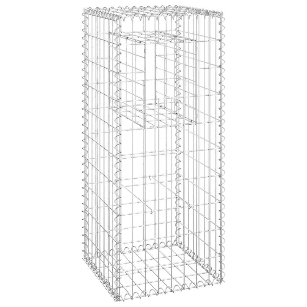 Gabion Basket Posts 2 pcs 40x40x100 cm Iron